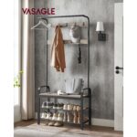 Riidenagi 183x84x33.7cm, must, hele elevandiluu Jalanõuderiiulid