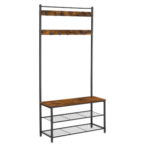 Riidepuu 85x32x175cm must, antiikne värv Riidestanged