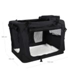 Koerakuut 102.0×69.0x69.0cm must Kasside transportkorvid ja puurid