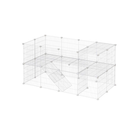 Metallist aedik 143x73x71cm valge Lemmikloomatarbed