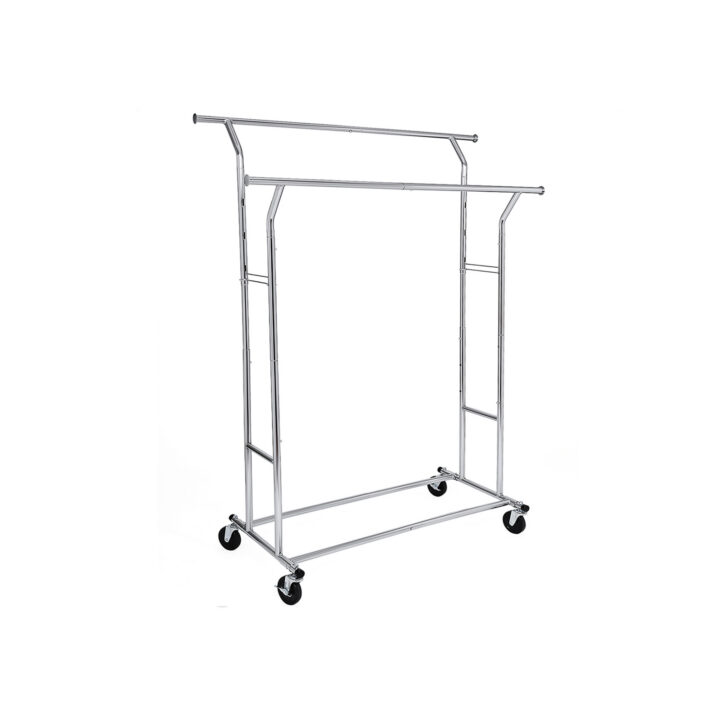 Riidestange (129-169)x55x(148-172)cm hõbe Riidestanged