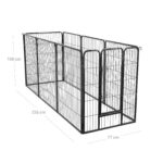 Koeraaedik 240x80x100cm must Koeraaedikud