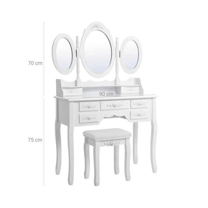 Meigilaud 90x40x146cm valge Meigilauad