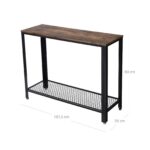 Konsoollaud diivanilauana 101.5x35x80cm antiikne, must Konsoollauad