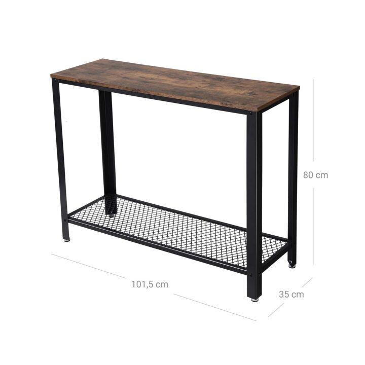 Konsoollaud diivanilauana 101.5x35x80cm antiikne, must Konsoollauad