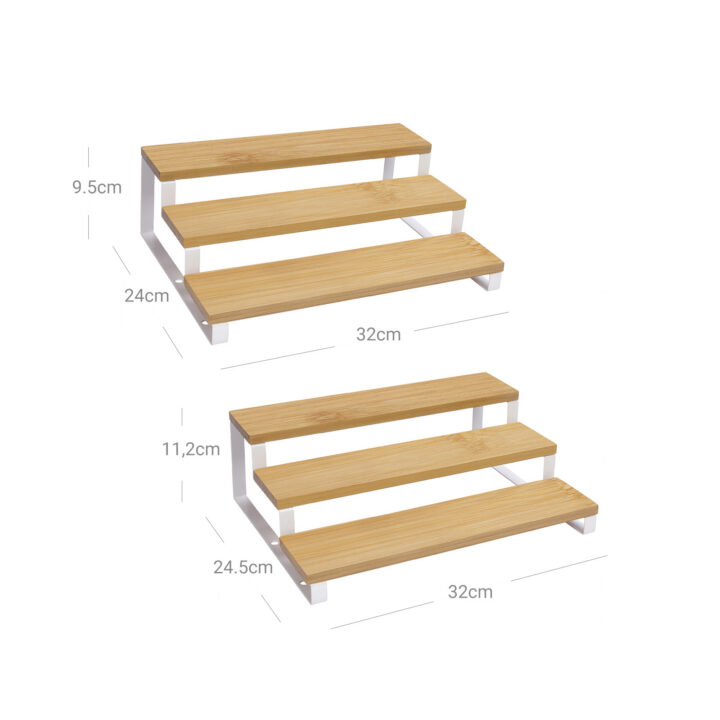 Vürtsiriiulid 32×24.5×11.2/32x24x9.5cm looduslik, valge Köögiriiulid