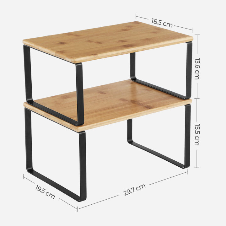 Hoiuriiul 30x20x15cm looduslik,must Köögiriiulid