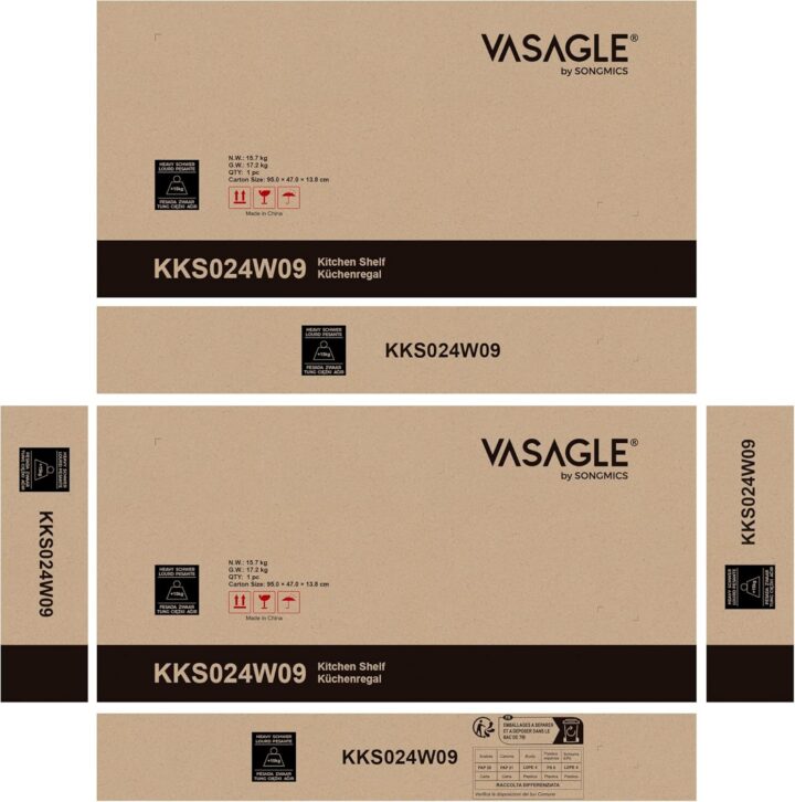 Köögiriiul 60x40x167cm Köögiriiulid