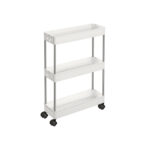 Ratastega riiul 40.1x13x60.6cm valge Köögiriiulid