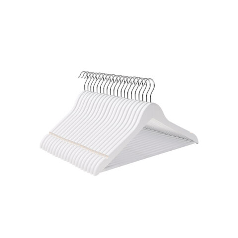 Puidust riidepuud 44.5x23x1.2cm valge, hõbedane Puidust riidepuud