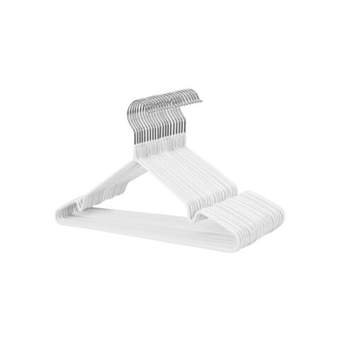 Metallist riidepuud 42×20.5×0.3cm valge, hõbedane Metallist riidepuud