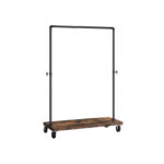 Riidepuu 160×104.5×40 cm, must, retro värv Riiulid