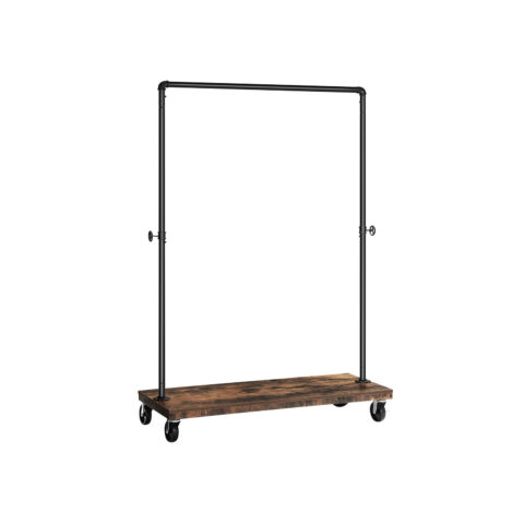Riidepuu 160×104.5×40 cm, must, retro värv Riiulid