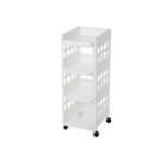 Köögi hoiuriiul 27.5×32.5×74.5cm valge Köögiriiulid