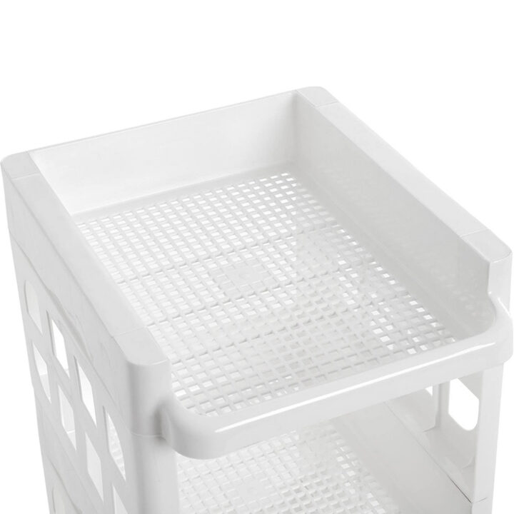 Köögi hoiuriiul 27.5×32.5×74.5cm valge Köögiriiulid