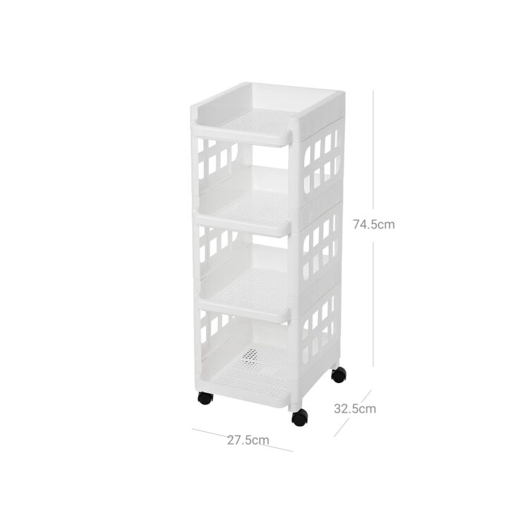 Köögi hoiuriiul 27.5×32.5×74.5cm valge Köögiriiulid