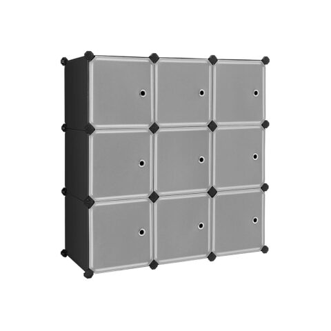 Plastikust hoiukarbid 93x31x93cm must, valge Pesukorvid ja hoiukastid