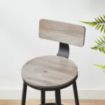 Baaripukk 49.5×49.5x63cm, must, hele elevandiluu Baaripukid ja baaritoolid