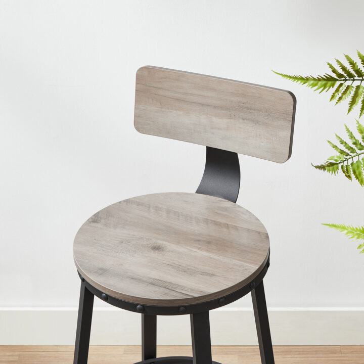 Baaripukk 49.5×49.5x63cm, must, hele elevandiluu Baaripukid ja baaritoolid