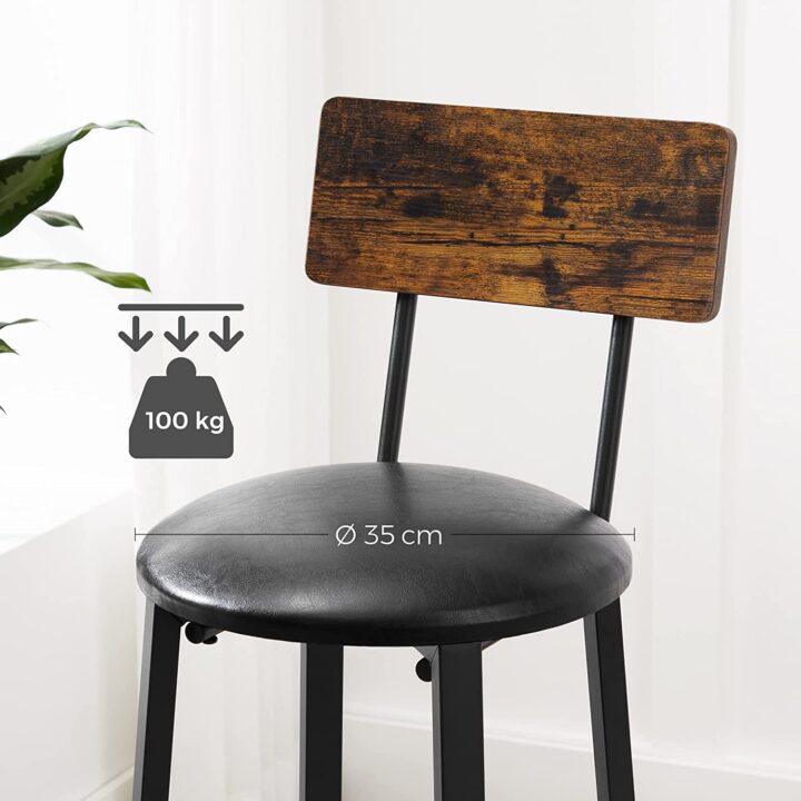 Baaripukid 40.1×44.2×100.5cm maalähedane pruun, must Baaripukid ja baarilauad