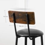 Baaripukid 40.1×44.2×100.5cm maalähedane pruun, must Baaripukid ja baarilauad