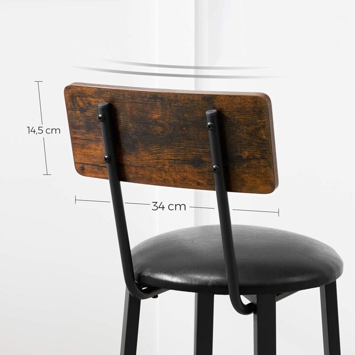 Baaripukid 40.1×44.2×100.5cm maalähedane pruun, must Baaripukid ja baarilauad