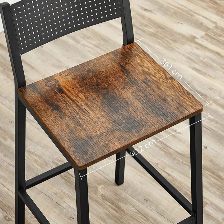 Baaritool 43.1×50.7×97.2cm, must, retro värv Baaripukid ja baaritoolid