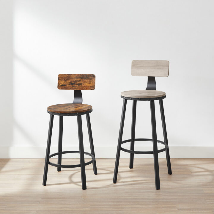 Kõrge tool 49.5×49.5x63cm, must Baaripukid ja baaritoolid
