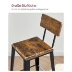 Baaritool 45.4×45.4×102.2cm vintage pruun-must Baaripukid ja baarilauad