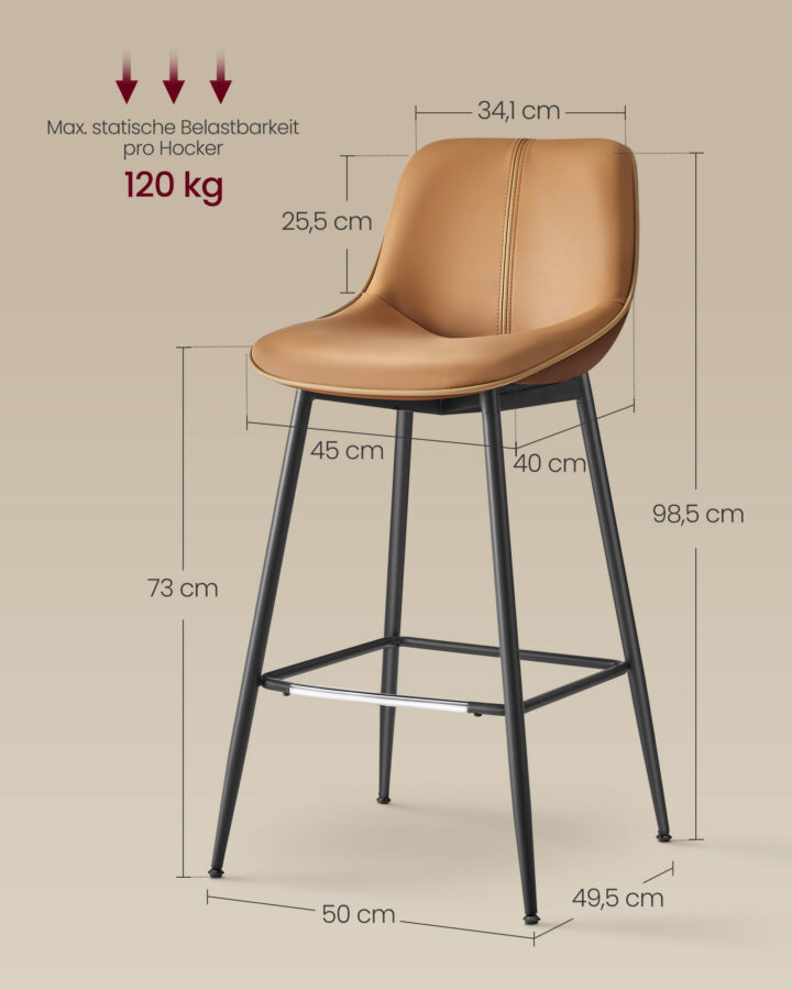 Baaritoolid 50×49.5×98.5cm Baaripukid ja baaritoolid