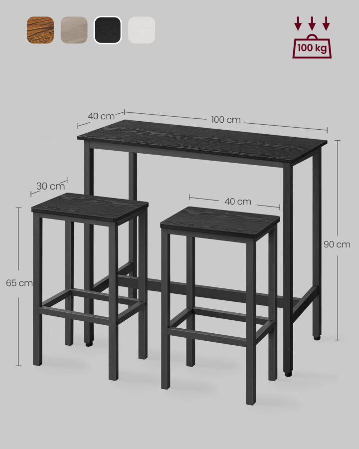 Baari lauakomplekt 100x40x88.5cm Baaripukid ja baarilauad