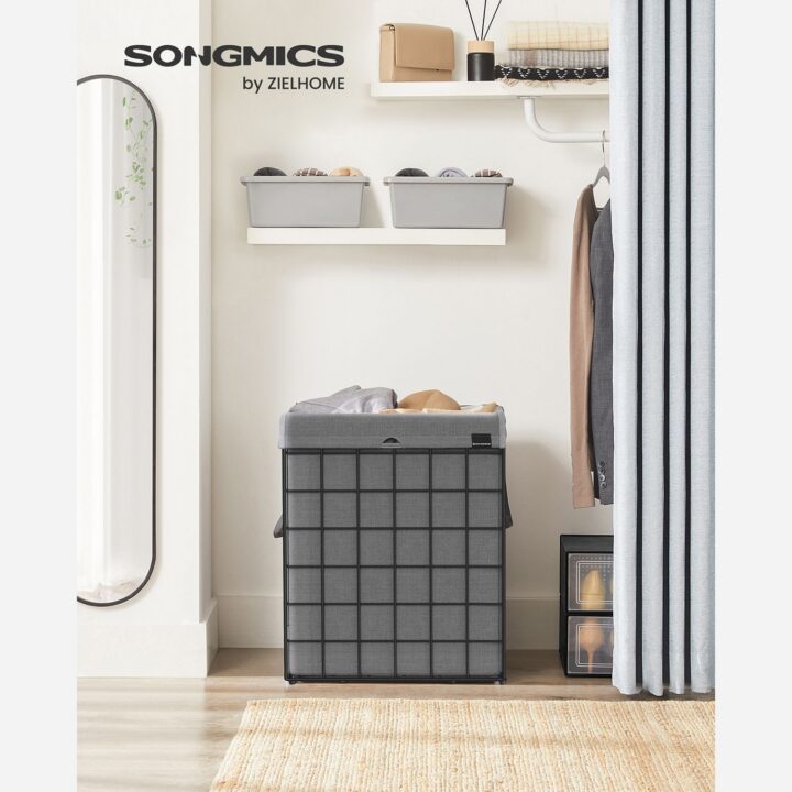 Pesukorv 48x33x58cm hall, must Pesukorvid ja hoiukastid