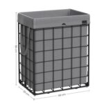Pesukorv 48x33x58cm hall, must Pesukorvid ja hoiukastid