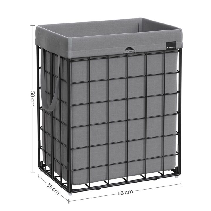 Pesukorv 48x33x58cm hall, must Pesukorvid ja hoiukastid