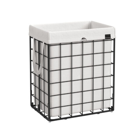 Pesukorv 48x33x58cm valge,must Pesukorvid ja hoiukastid