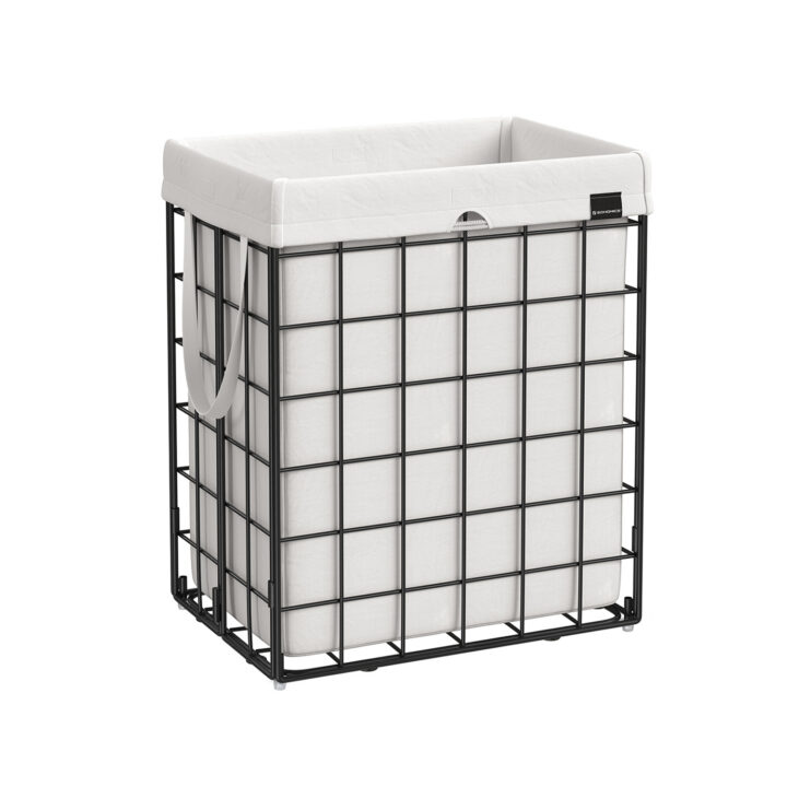 Pesukorv 48x33x58cm valge,must Pesukorvid ja hoiukastid