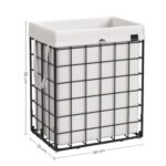 Pesukorv 48x33x58cm valge,must Pesukorvid ja hoiukastid