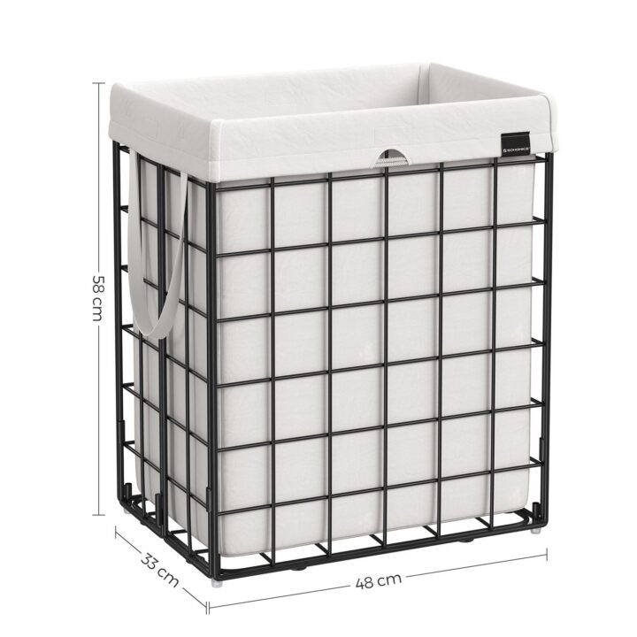 Pesukorv 48x33x58cm valge,must Pesukorvid ja hoiukastid
