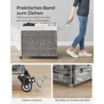Pesukorv kaanega 160 L 70x36x66cm Pesukorvid