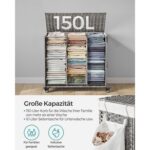 Pesukorv kaanega 160 L 70x36x66cm Pesukorvid