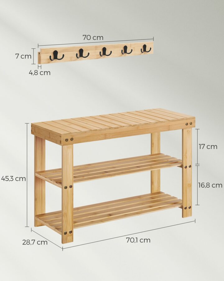 Jalatsipink 70×28.7×52.3cm Jalanõudekapid, Jalanõudepingid, Jalanõuderiiulid
