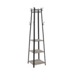 Riiul mantlite jaoks 43x43x180cm, beež, must Riidestanged
