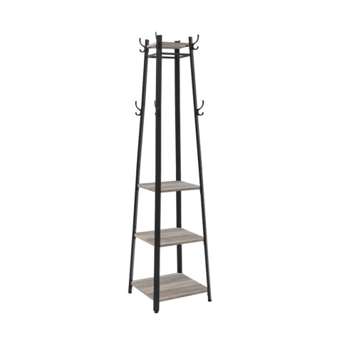 Riiul mantlite jaoks 43x43x180cm, beež, must Riidestanged