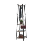 Riiul mantlite jaoks 43x43x180cm, beež, must Riidestanged