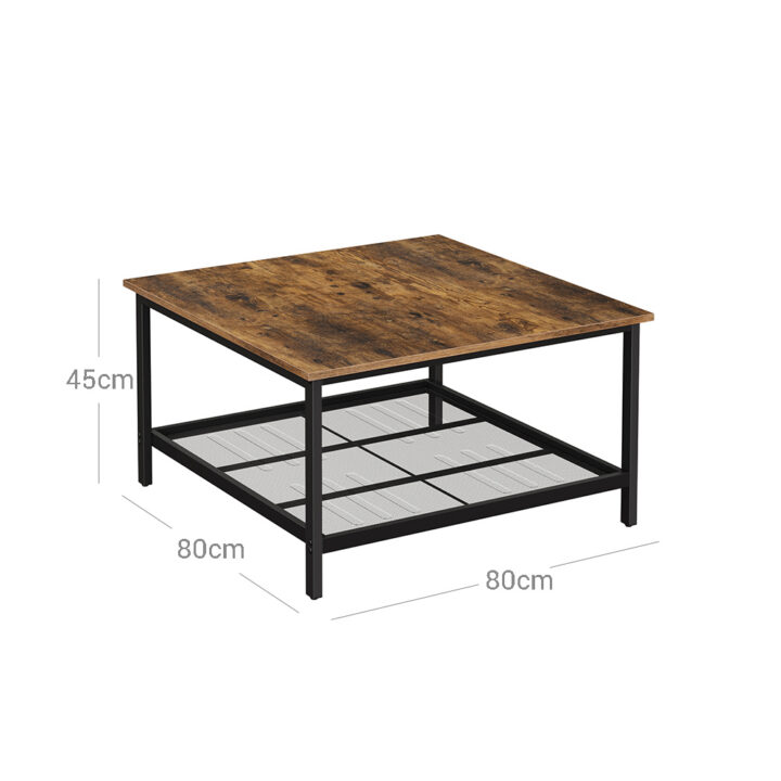 Kohvilaud 80x80x45cm antiik, must Kohvilauad