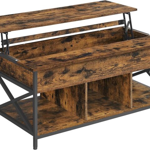 Kohvilaud 120×59.9×49.4cm vintage pruun/must Kohvilauad