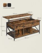 Kohvilaud 120×59.9×49.4cm vintage pruun/must Kohvilauad