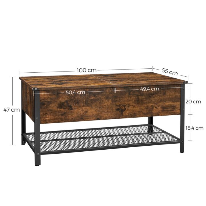 Kohvilaud 100x55x47cm must, retro värv Kohvilauad