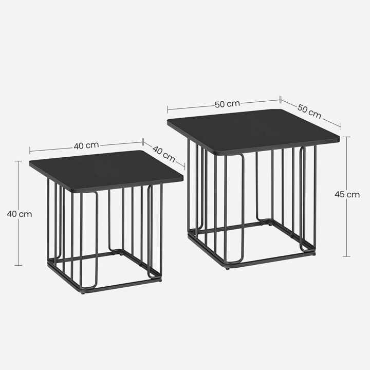 Abilauad 50x50x45cm/40x40x40cm must Kohvilauad