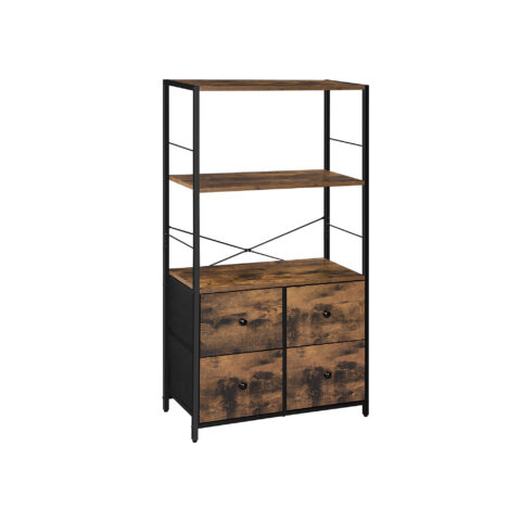 Riidekapp 63x30x120cm must Riiulid